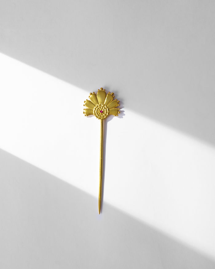 Mari-Palm Hairpin - Gold