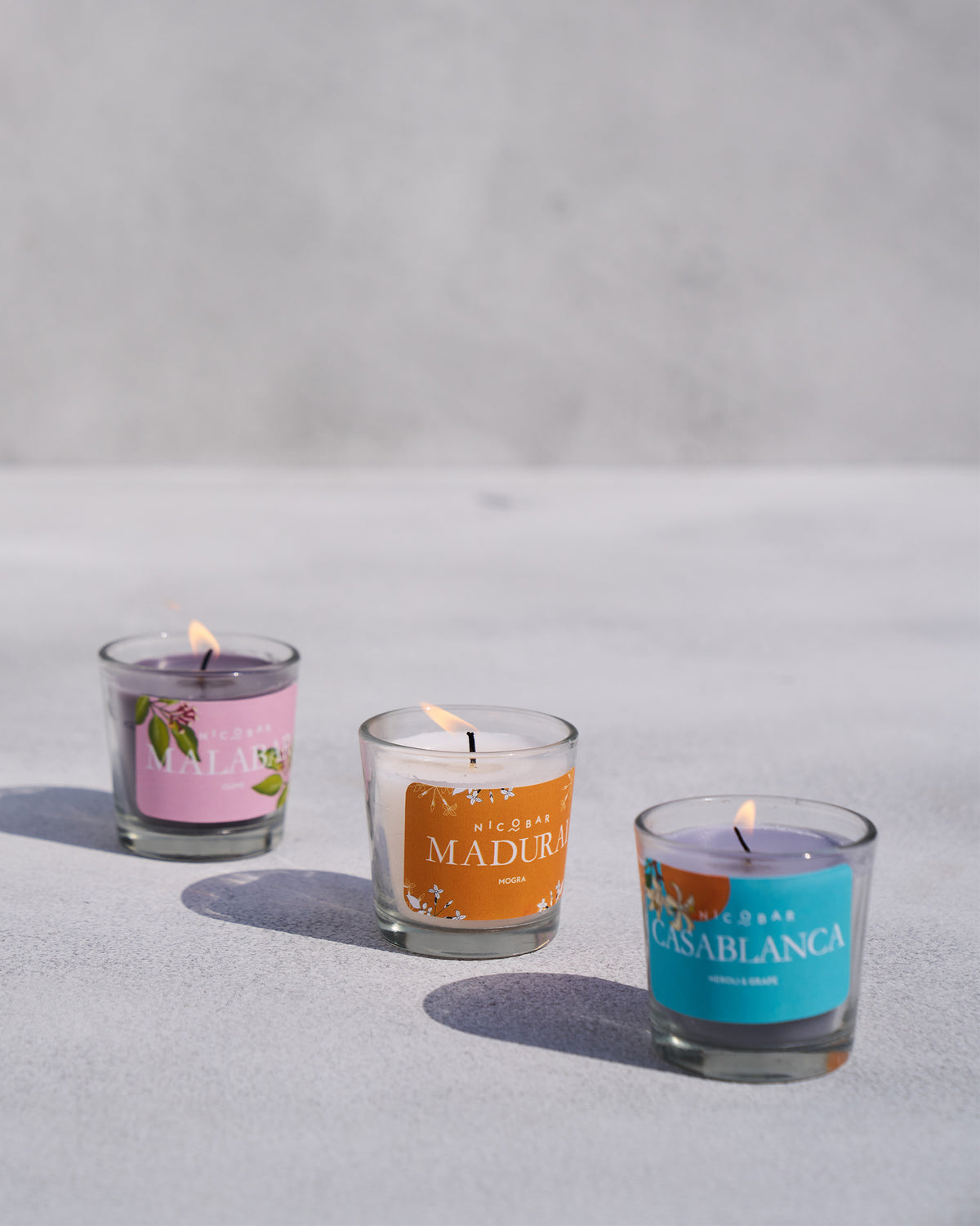The Casablanca votive in turquoise.