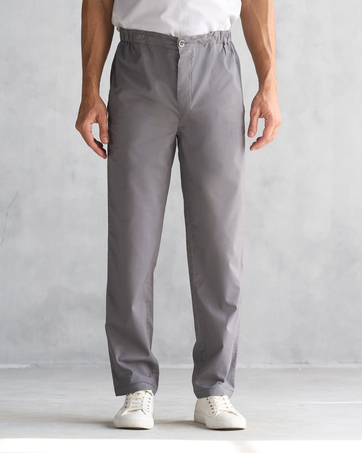 Charcoal Shillong jammies with a relaxed straight-leg fit.